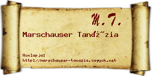 Marschauser Tanázia névjegykártya